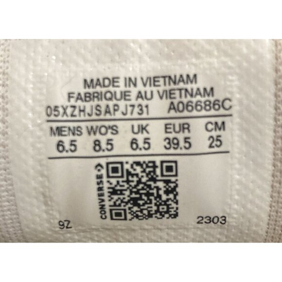 Converse All-Star  Men 6.5 Women 8.5 Black Red Hi-Top Retro Design Sneakers - Picture 2 of 7